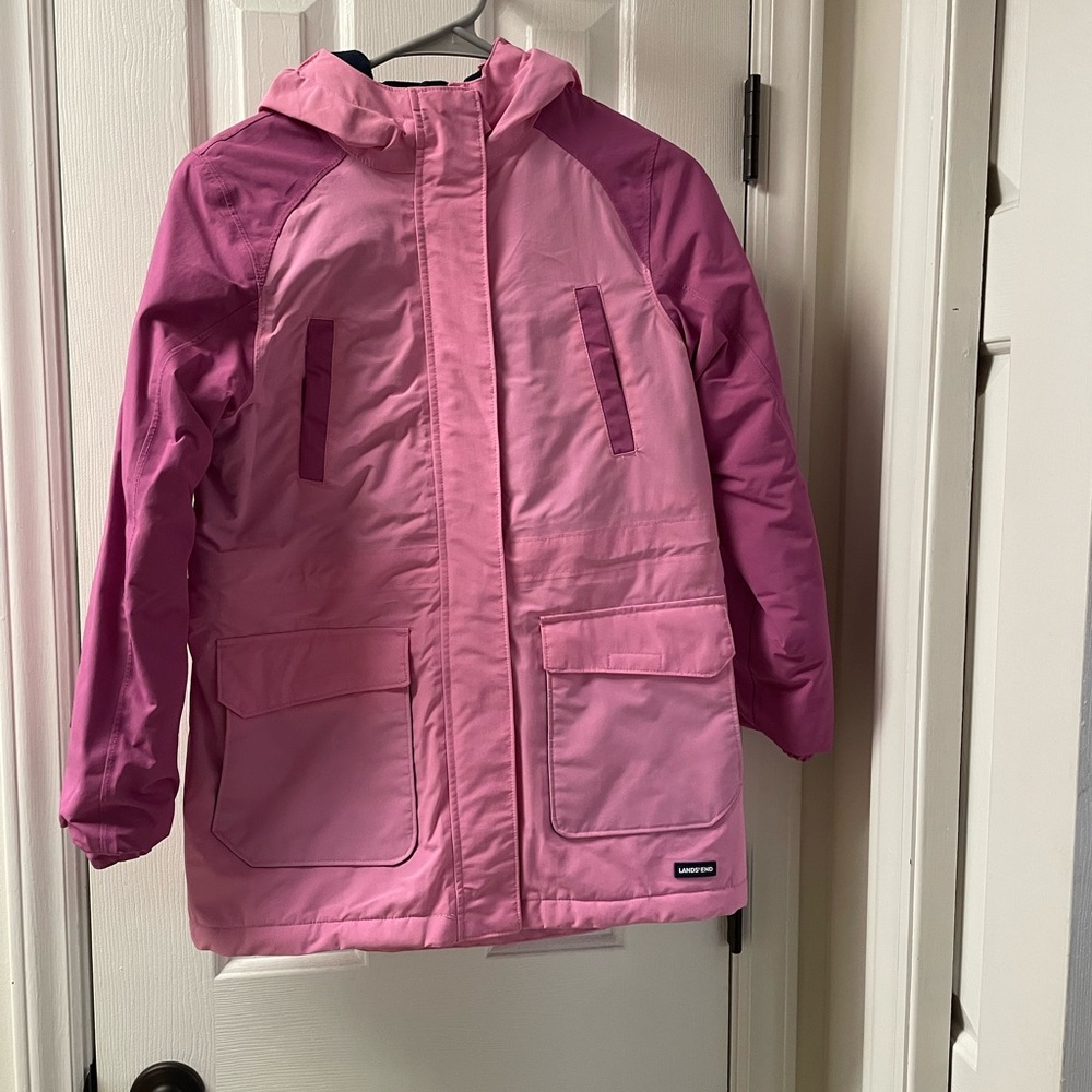 Lands' End Kids Two-Tone Pink Jacket.